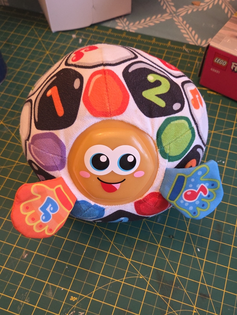 French Speaking - Plush Musical Number Ball Toy - Multicolor